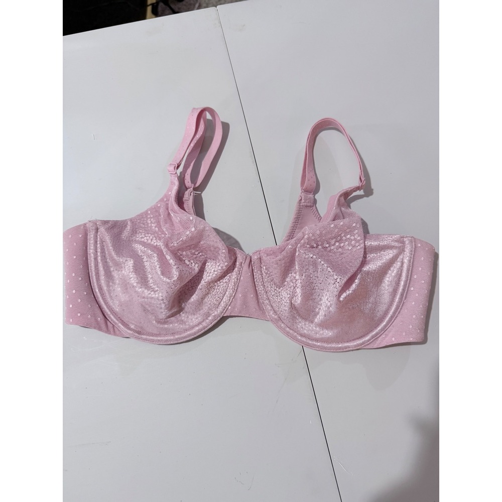 Wacoal Awareness Underwire Bra 855303 Pink Lace Polka Dot 36C - Picture 2 of 4